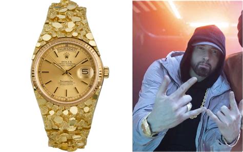 eminem gold Rolex bracelet